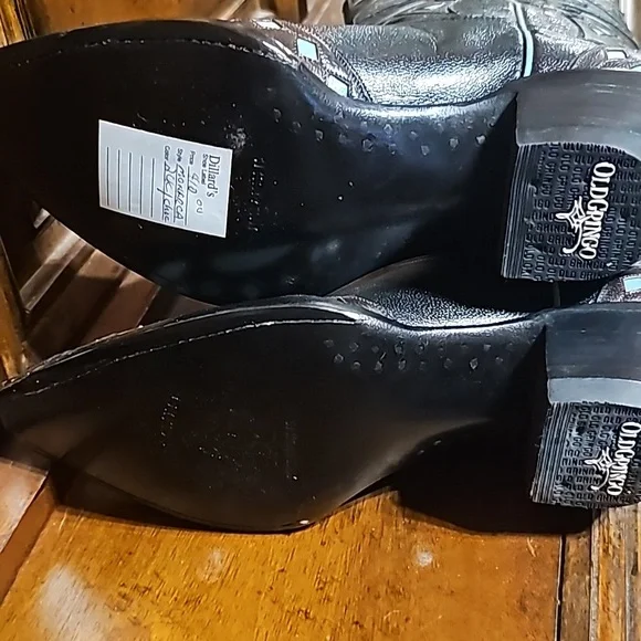 OLD GRINGO MONARCA BUTTERFLY INLAY BOOTS BLACK BROWN AND TURQUOISE 7M NWT! - Picture 4 of 7